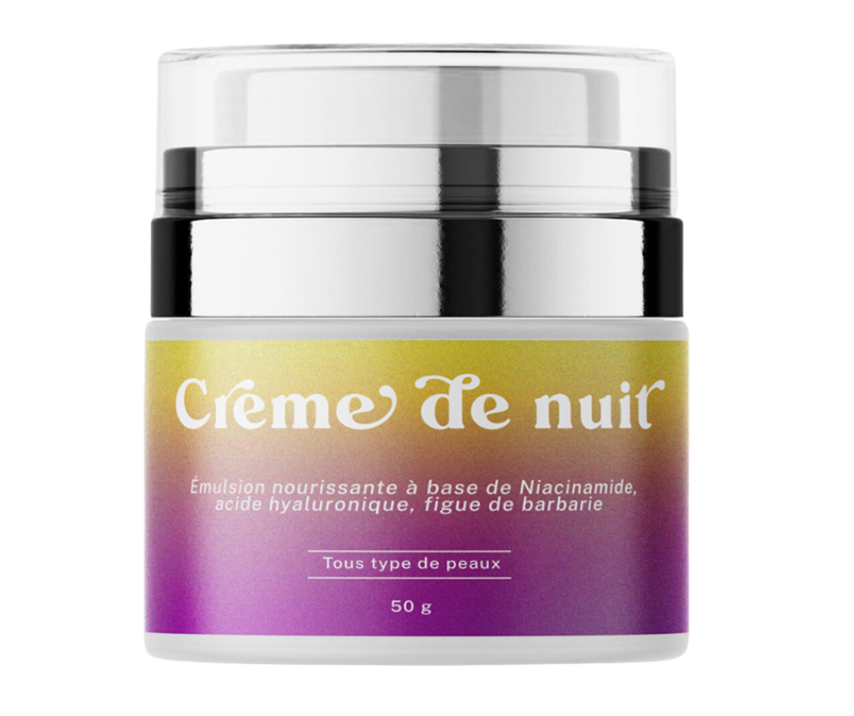 Crème de Nuit Émulsion Nourrissante – Niacinamide, Acide Hyaluronique et Figue de Barbarie