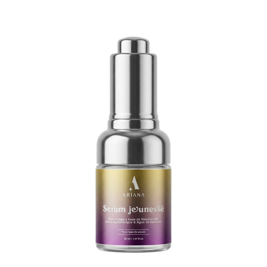 Sérum Jeunesse Anti-Âge – Niacinamide, Acide Hyaluronique & Figue de Barbarie (30ml)