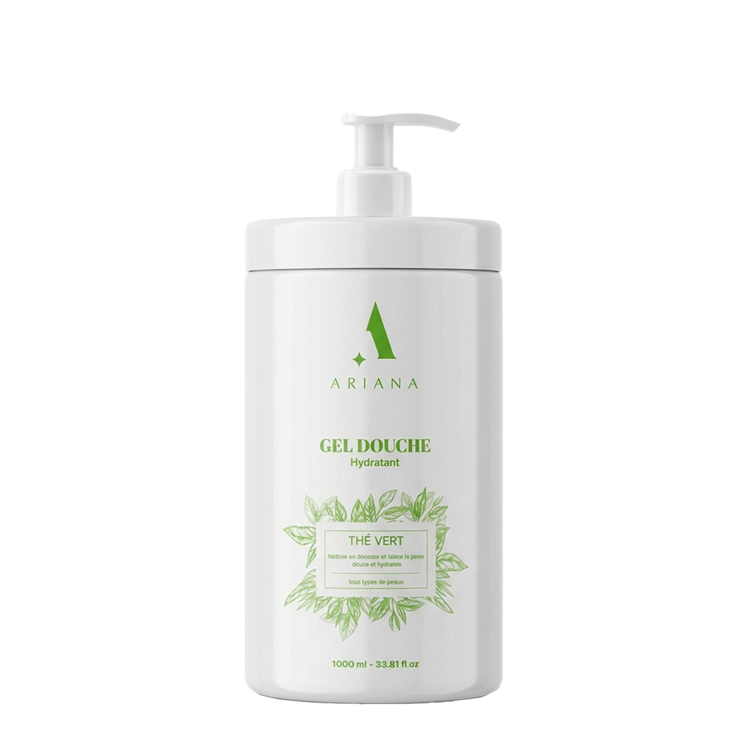 Gel Douche Hydratant Thé Vert (1000 ml) – Fraîcheur, Douceur & Usage Familial