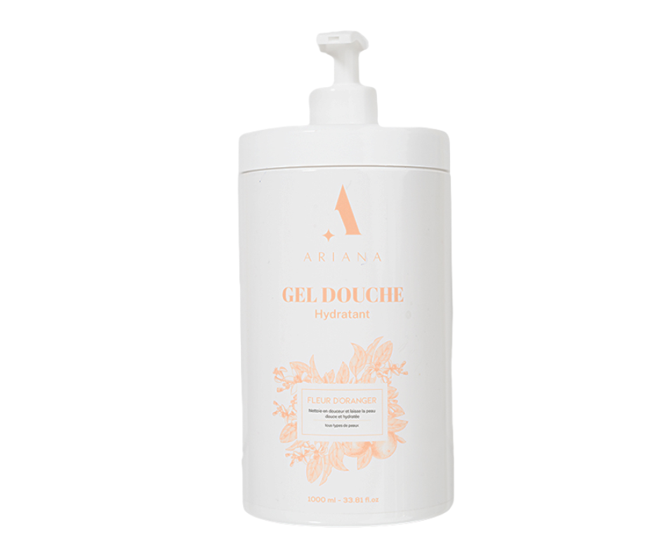 Gel Douche Hydratant Fleur d'Oranger (1000 ml) – Apaisant, Douceur & Format Familial
