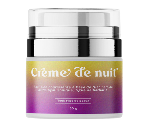 Crème de Nuit Émulsion Nourrissante – Niacinamide, Acide Hyaluronique et Figue de Barbarie