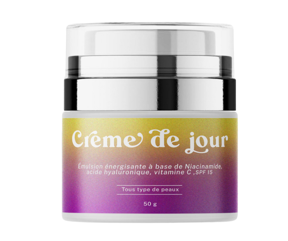 Crème de Jour Émulsion Énergisante SPF 15 – Vitamine C, Niacinamide & Acide Hyaluronique
