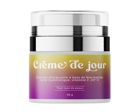 Crème de Jour Émulsion Énergisante SPF 15 – Vitamine C, Niacinamide & Acide Hyaluronique