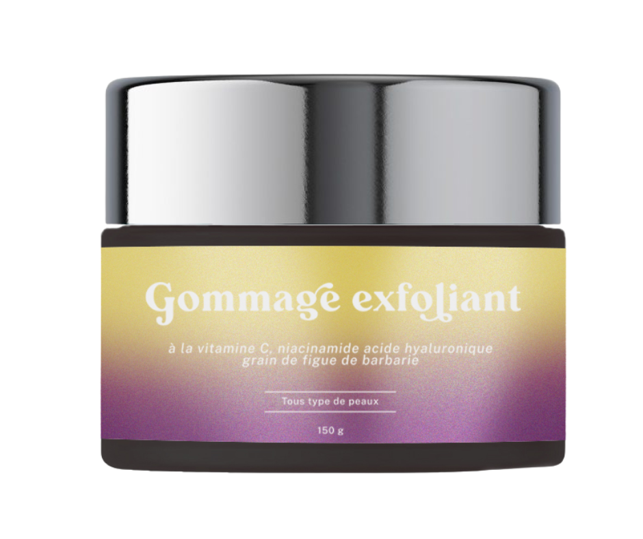 Gommage Exfoliant Visage & Corps – Vitamine C, Niacinamide, Acide Hyaluronique (150g)