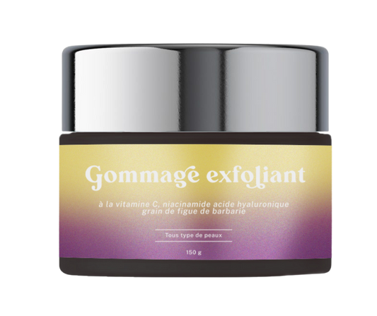 Gommage Exfoliant Visage & Corps – Vitamine C, Niacinamide, Acide Hyaluronique (150g)