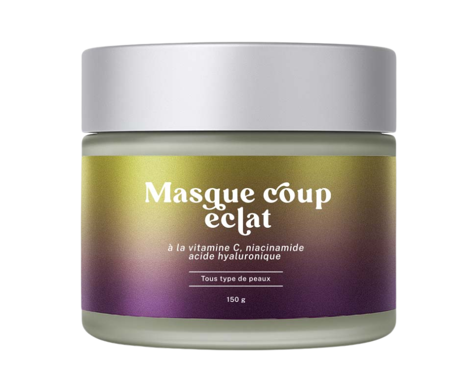 Masque Coup d'Éclat Intensif – Vitamine C, Niacinamide & Acide Hyaluronique (150g)