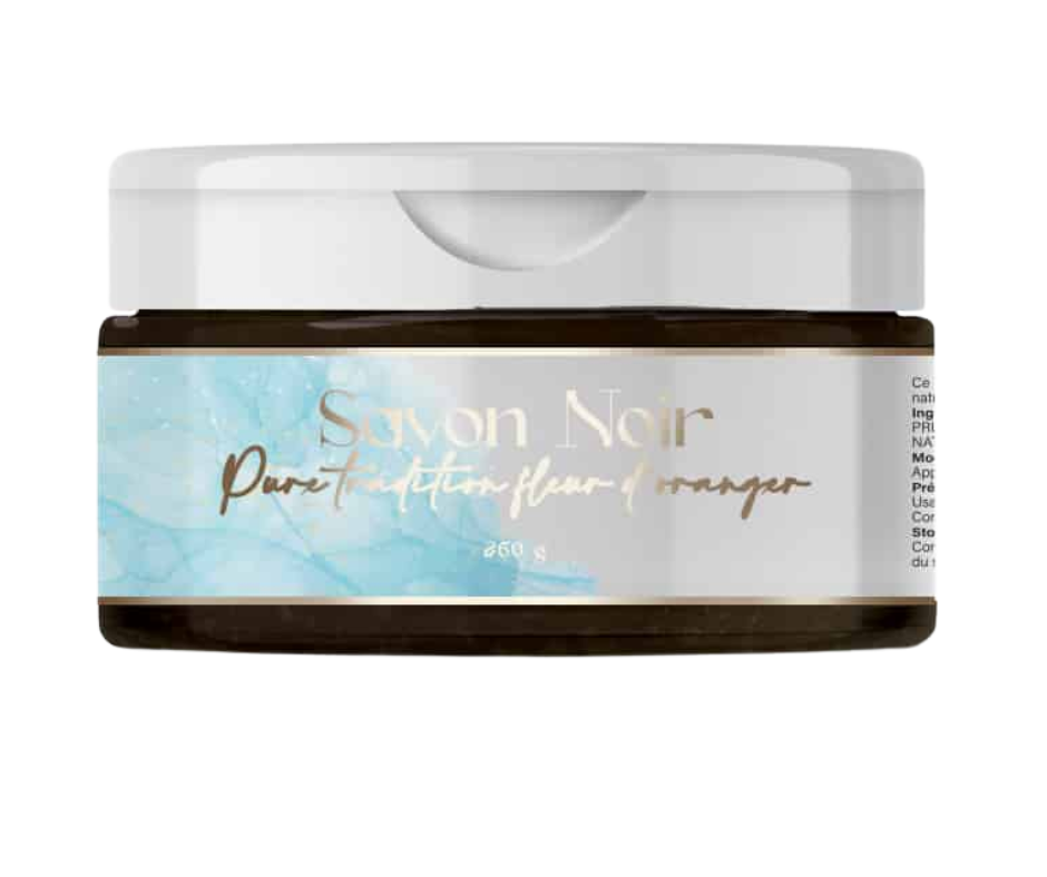 Savon Noir Marocain Pure Tradition – Fleur d'Oranger (250g) | Relaxant & Adoucissant