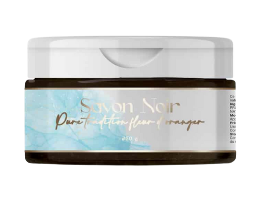 Savon Noir Marocain Pure Tradition – Fleur d'Oranger (250g) | Relaxant & Adoucissant
