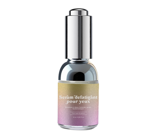 Sérum Défatigant Contour des Yeux – Caféine, Acide Hyaluronique & Anti-Poches (15ml)