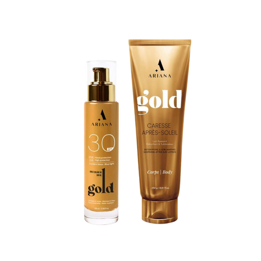 Pack Duo Été – Huile Solaire SPF 30 + Lait Après-Soleil Détoxifiant | Bronzage Sécurisé & Soin Apaisant