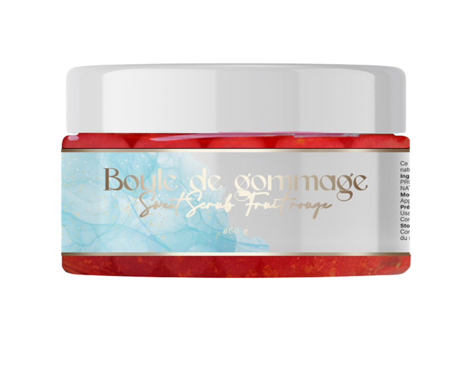 Boule de Gommage (Sweet Scrub) – Parfum Verveine (250g) | Exfoliant Corporel & Énergisant