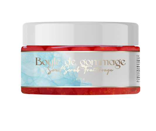 Boule de Gommage (Sweet Scrub) – Parfum Verveine (250g) | Exfoliant Corporel & Énergisant