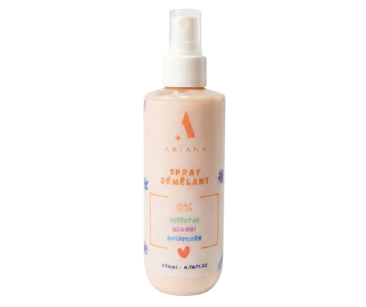Spray Démêlant Enfant Sans Rinçage (200 ml) – 0% Sulfates, Alcool, Colorants