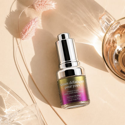 Sérum Défatiguant Contour des Yeux – Caféine, Acide Hyaluronique & Anti-Poches (15ml)