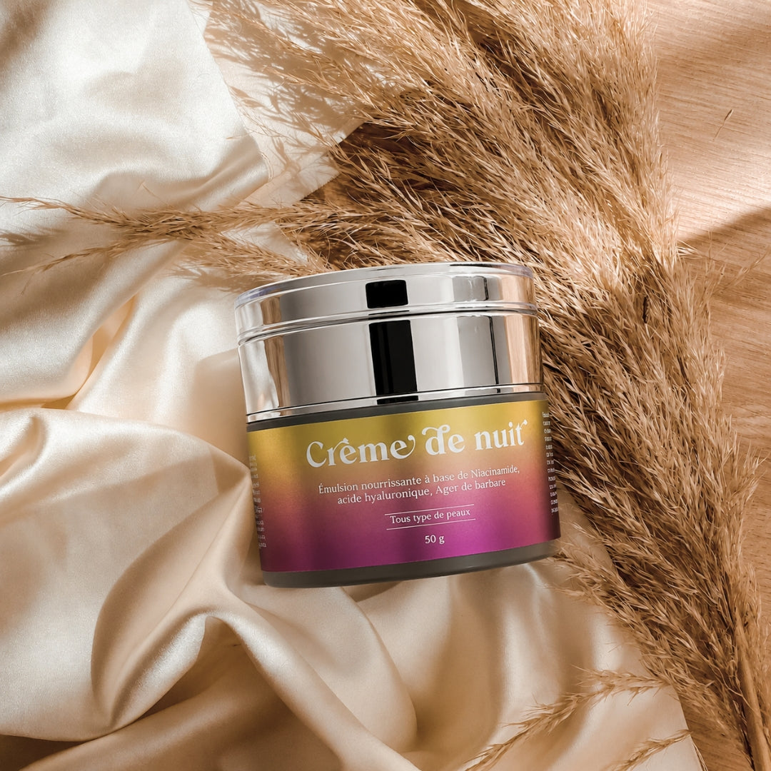 Crème de Nuit Émulsion Nourrissante – Niacinamide, Acide Hyaluronique et Figue de Barbarie (50g)