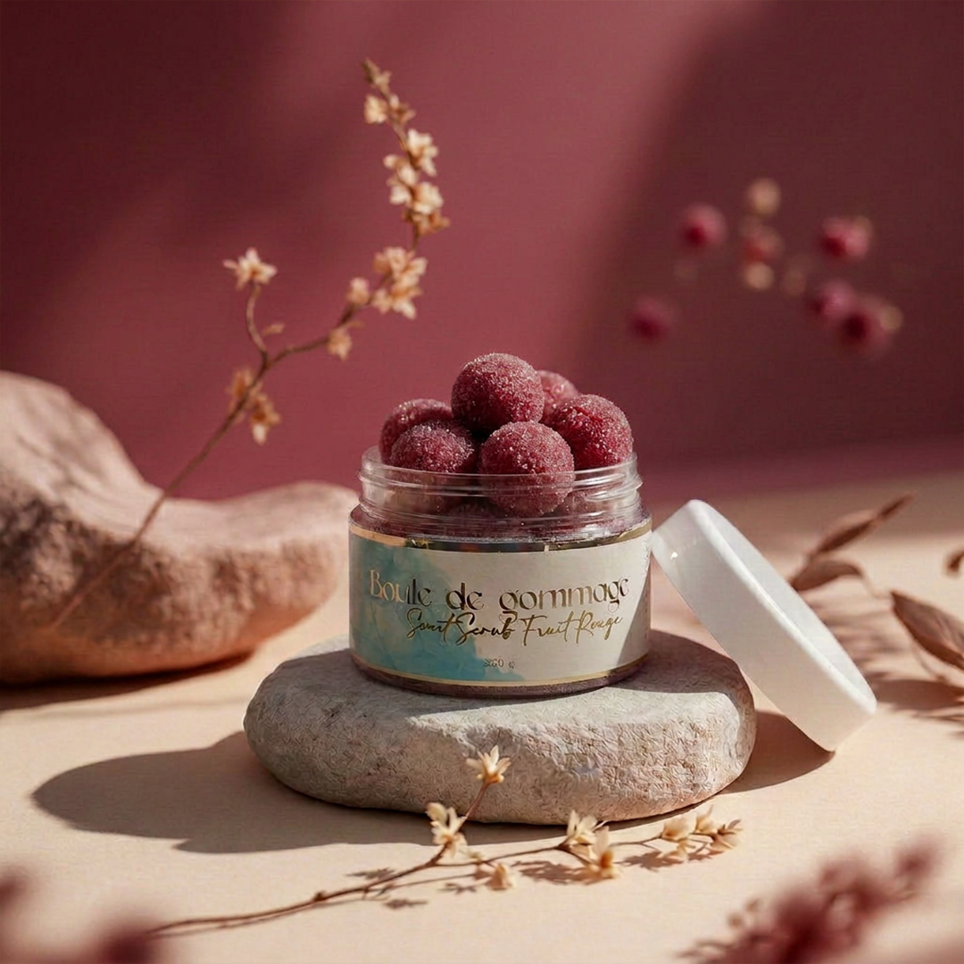 Boule de Gommage "Sweet Scrub" 250 g – Fruits Rouges