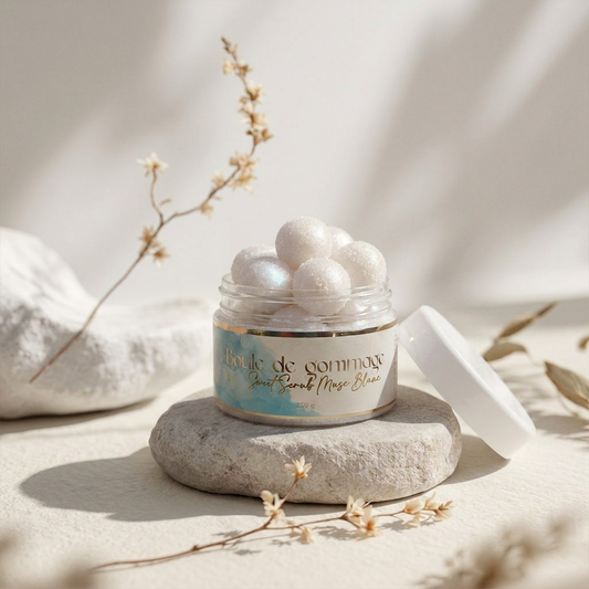Boule de Gommage "Sweet Scrub" 250 g – Musc Blanc