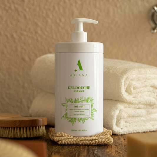 Crème douche hydratant Thé Vert (1000 ml) – Fraîcheur, Douceur & Usage Familial