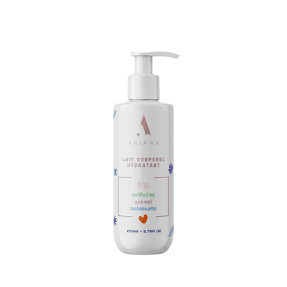 Lait Corporel Hydratant 0% (200 ml) – Sans Sulfates, Alcool ni Colorants | Soin Douceur Peaux Sensibles