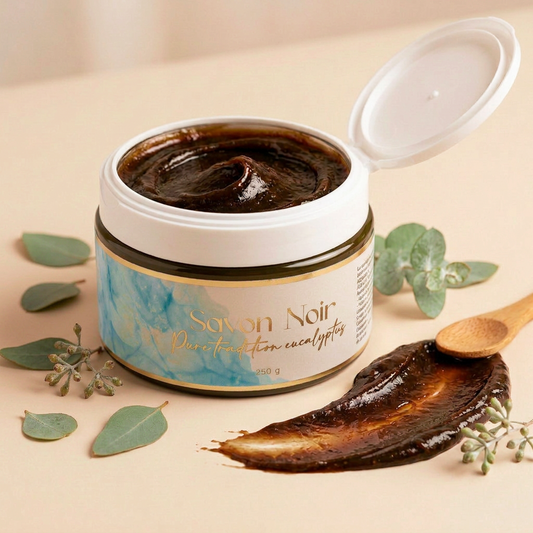 Savon Noir Marocain Pure Tradition – Eucalyptus (250g) | Détoxifiant & Purifiant