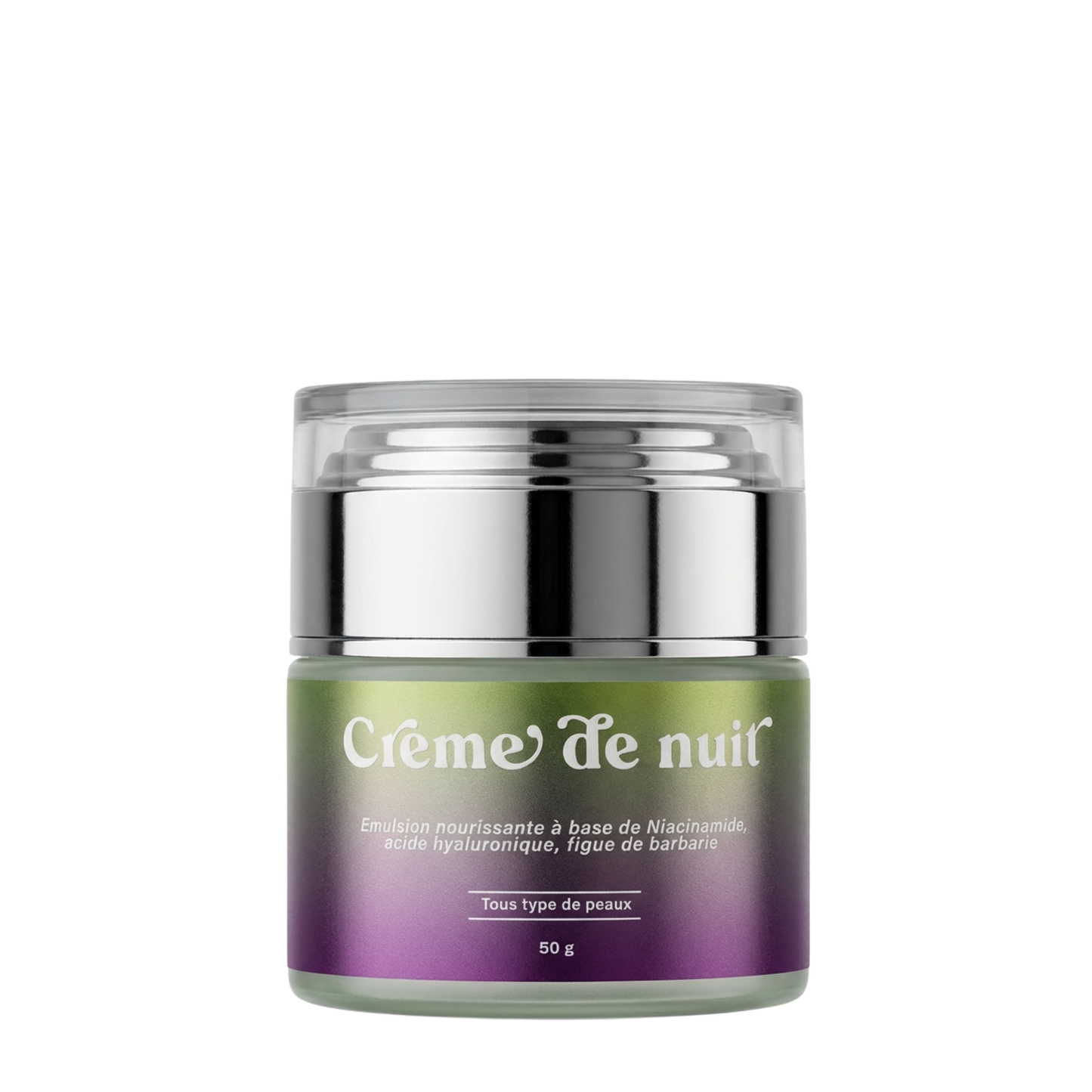 Crème de Nuit Émulsion Nourrissante – Niacinamide, Acide Hyaluronique et Figue de Barbarie (50g)