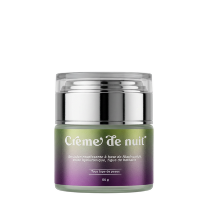 Crème de Nuit Émulsion Nourrissante – Niacinamide, Acide Hyaluronique et Figue de Barbarie (50g)