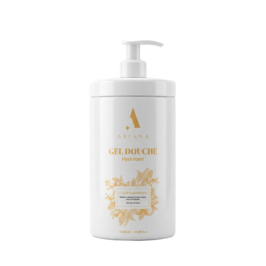 Crème douche hydratant Fleur d'Oranger (1000 ml) – Apaisant, Douceur & Format Familial