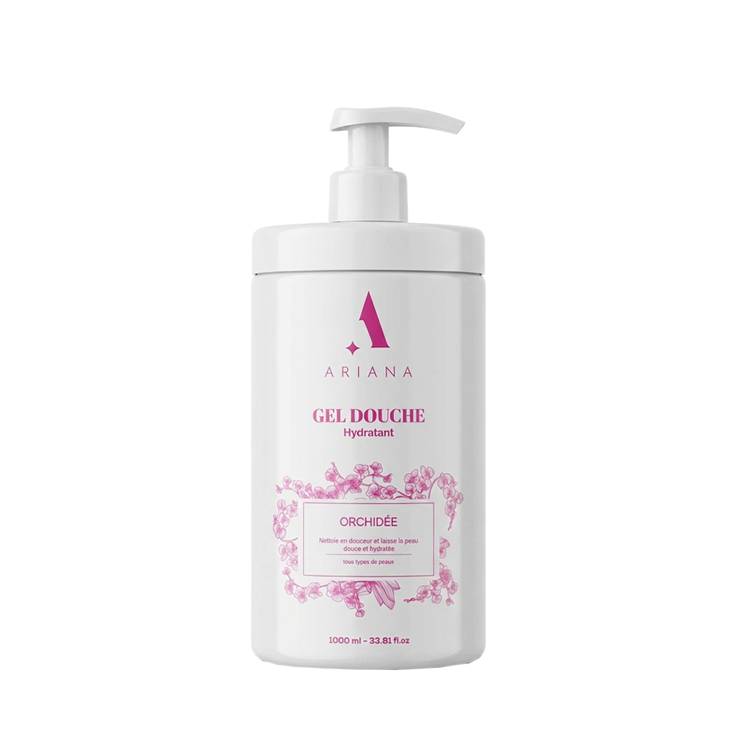 Crème douche hydratant "Orchidée" (1000 ml) – Nettoyage Doux & Parfum Floral Raffiné