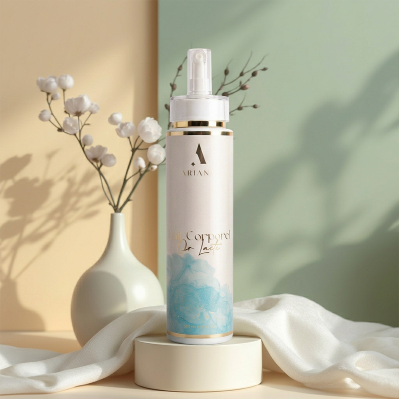 Lait Corporel Or lacté (250 ml) – Argan, Vitamine E, Hydratation & Éclat