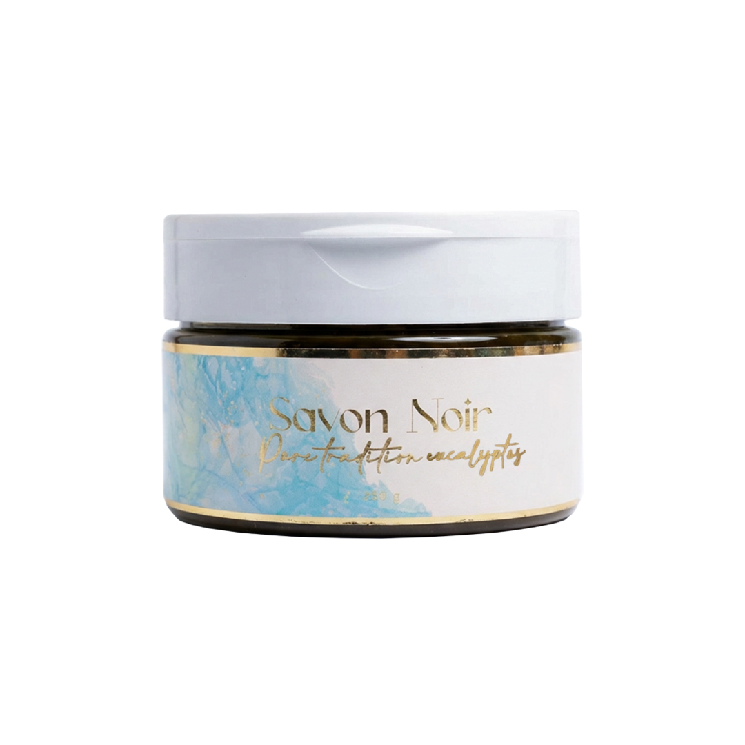 Savon Noir Marocain Pure Tradition – Eucalyptus (250g) | Détoxifiant & Purifiant